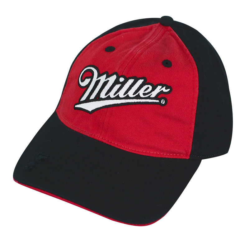 Miller Red And Black Curved Bill Hat Miller Red And Black Curved Bill Hat