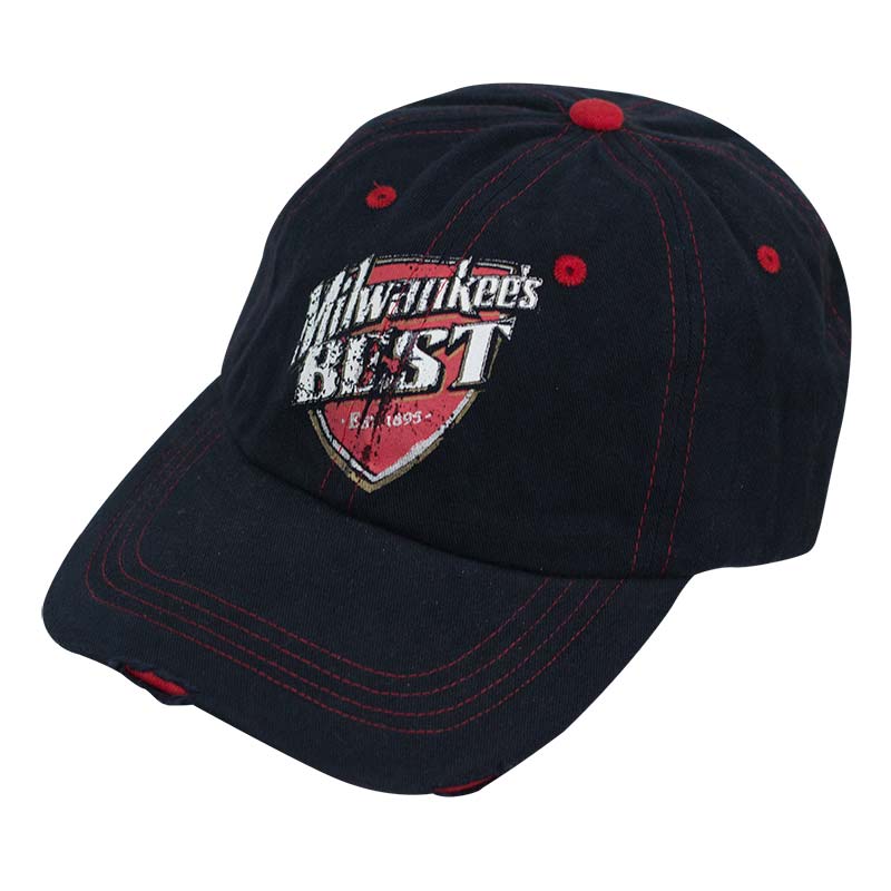 Milwaukee Best Curved Bill Tattered Hat