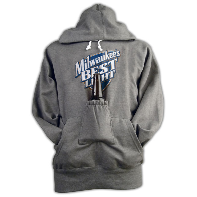 Milwaukee's Best Light Beer Pouch Hoodie