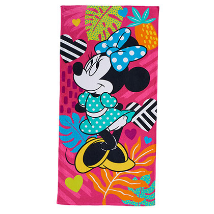 Disney Minnie Mouse Pink 28x58 Beach Towel