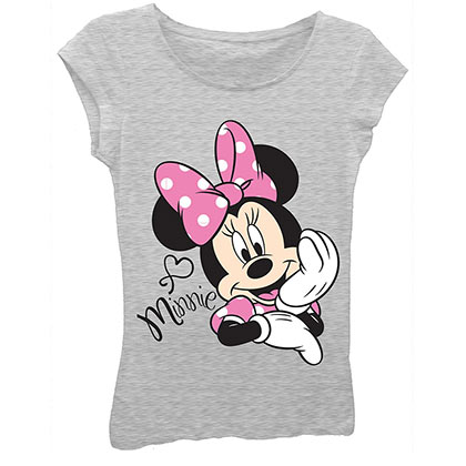 Minnie Mouse Relaxation Youth Grey Tee Shirt