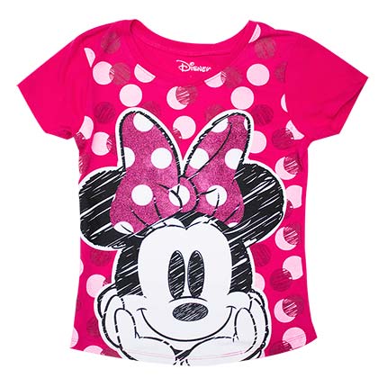 Minnie Mouse Girls 7-16 Youth Pink T-Shirt