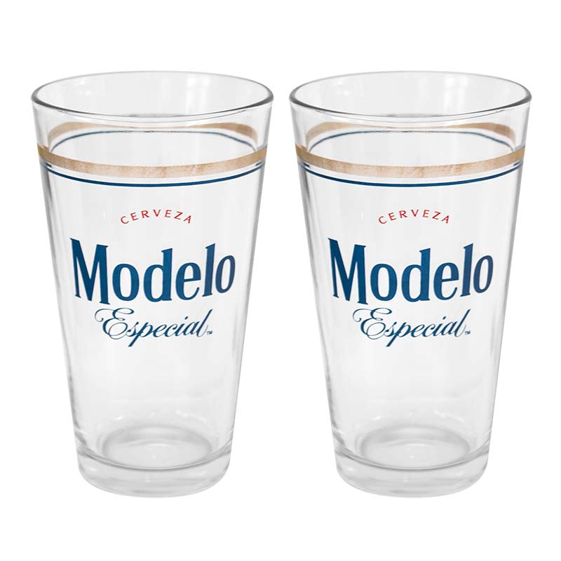 Modelo Especial Beer Logo 2 Pack Pint Glasses Modelo Especial Beer Logo 2 Pack Pint Glasses