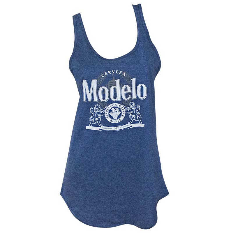 Modelo Women's Navy Blue Racer Back Tank Top Modelo Women's Navy Blue Racer Back Tank Top