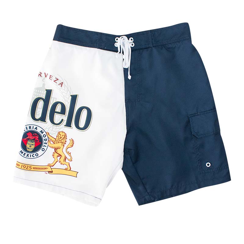 Modelo Blue & White Split Board Shorts Modelo Blue & White Split Board Shorts