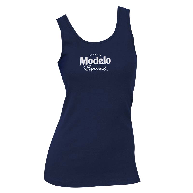 Women's Modelo Beer Navy Blue Tank Top