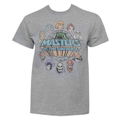 He-Mann Masters Of The Universe Faces Circle Logo Grey