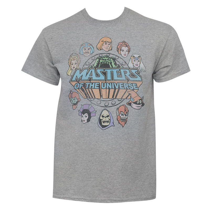 He-Mann Masters Of The Universe Cartoon Faces Circle Logo Grey He-Mann Masters Of The Universe Cartoon Faces Circle Logo Grey