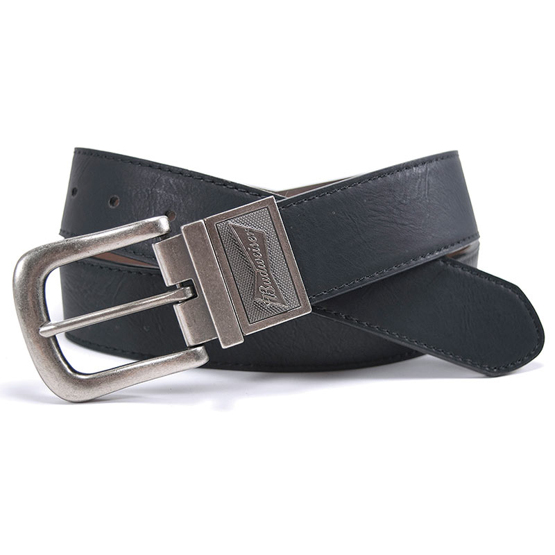 Budweiser Authentic Reversible Silver Buckle Belt Budweiser Authentic Reversible Silver Buckle Belt