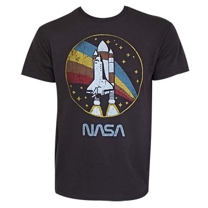 NASA Men's Grey Shuttle Launch Tee Shirt