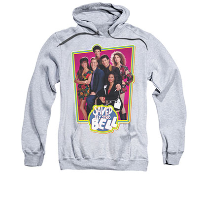 Saved By The Bell Cast Gray Pullover Hoodie