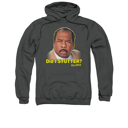 The Office Did I Stutter Gray Pullover Hoodie