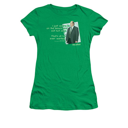 The Office Kevin's Dream Green Juniors T-Shirt