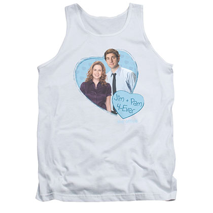 The Office Jim Pam White Tank Top