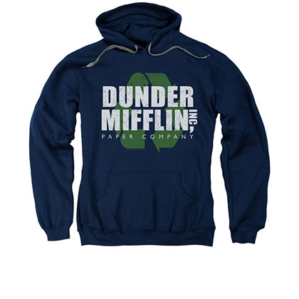 The Office Dunder Mifflin Recycle Blue Pullover Hoodie