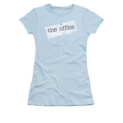 The Office Paper Logo Blue Juniors T-Shirt