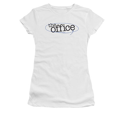 The Office Circled Logo White Juniors T-Shirt