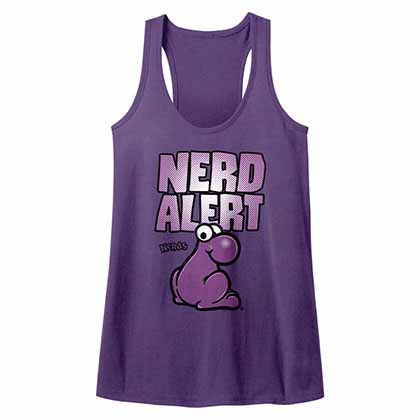 Nestle Nerd Alert Womens Purple T-Shirt