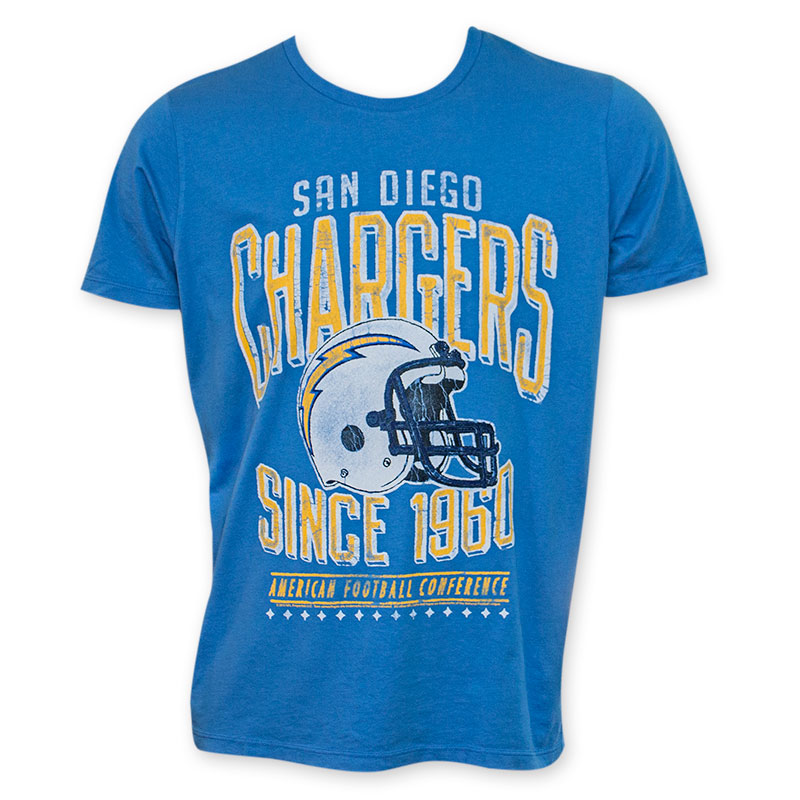 NFL Team Apparel Womens Blue San Diego Chargers Short Sleeve