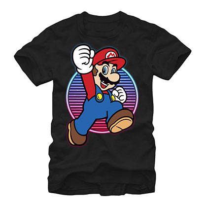 Nintendo Mario Neon Hero Black T-Shirt