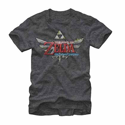 Legend Of Zelda Nintendo TLOZ Skyward Gray T-Shirt