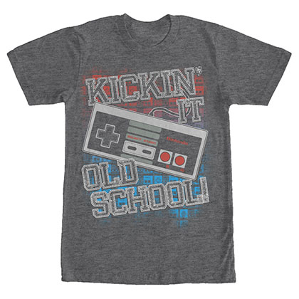 Nintendo Kickin' It Old School Gray T-Shirt