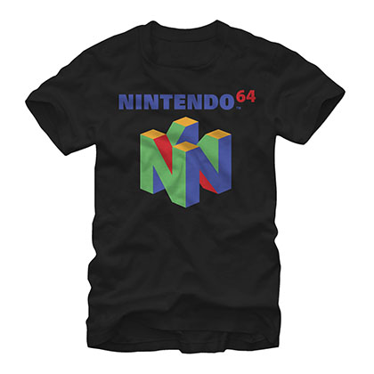 Nintendo 64 N64 Logo Black T-Shirt