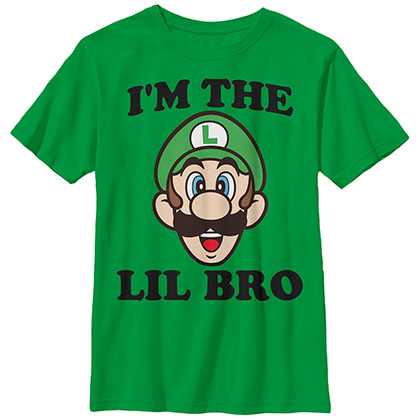 Nintendo Mario Lil Bro Green Unisex Youth T-Shirt
