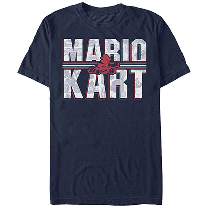 Nintendo Mario Kart Text Blue T-Shirt
