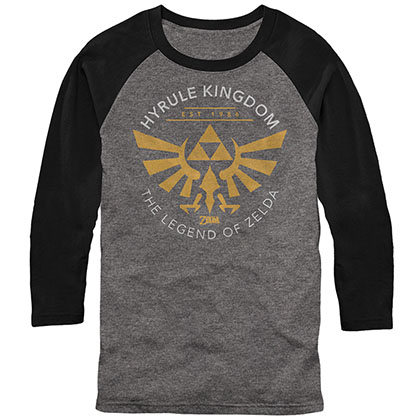 Nintendo Legend of Zelda Running Gray Long Sleeve T-Shirt