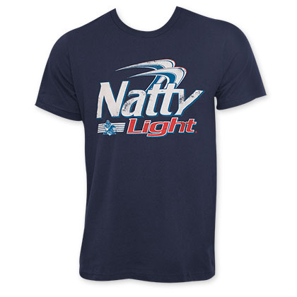 Natty Light Classic Logo Men's Navy Blue T-Shirt