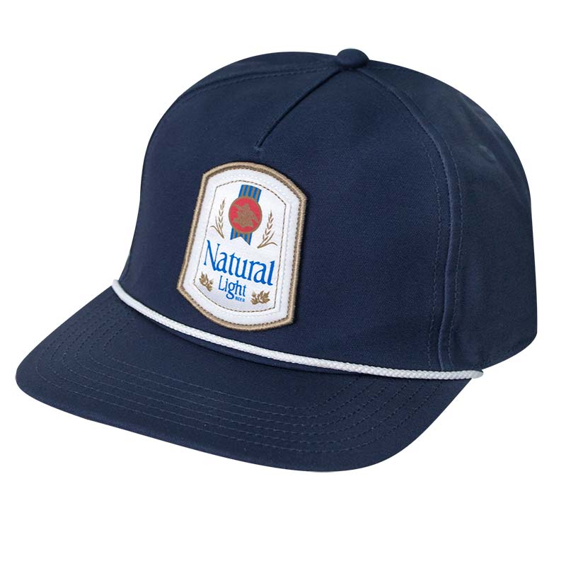 Natural Light Retro Label Rowdy Gentleman Navy Blue Snapback Hat Natural Light Retro Label Rowdy Gentleman Navy Blue Snapback Hat