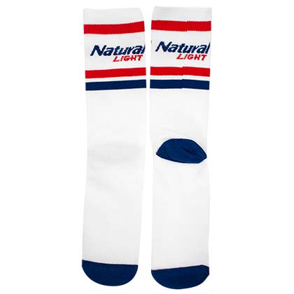 Natural Light White Striped Socks