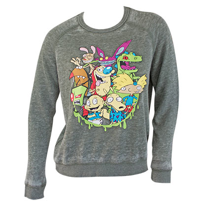 Nickelodeon Squad Women's Grey Crewneck Sweatshirt