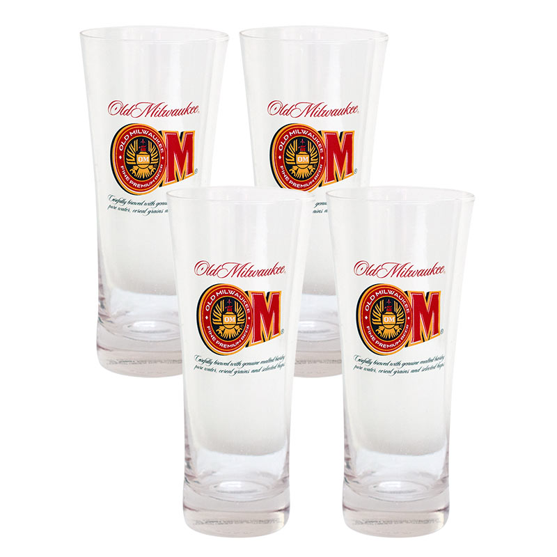 Old Milwaukee Beer Pilsner Glass Set Old Milwaukee Beer Pilsner Glass Set
