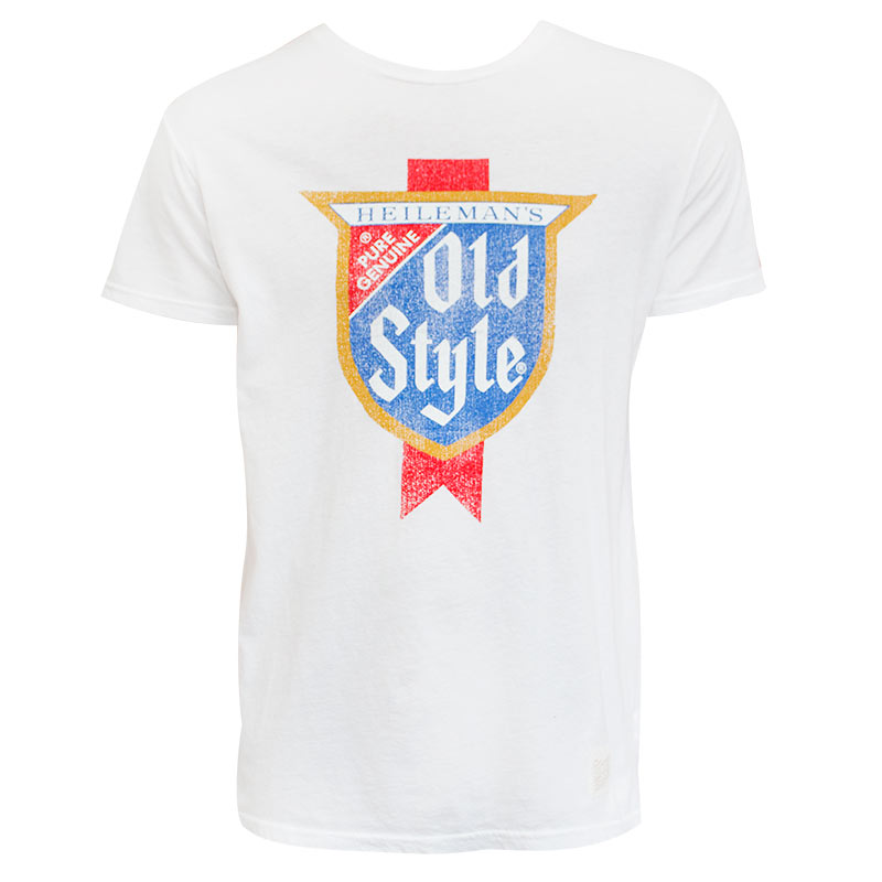 Old Style Men's White Retro Brand T-Shirt