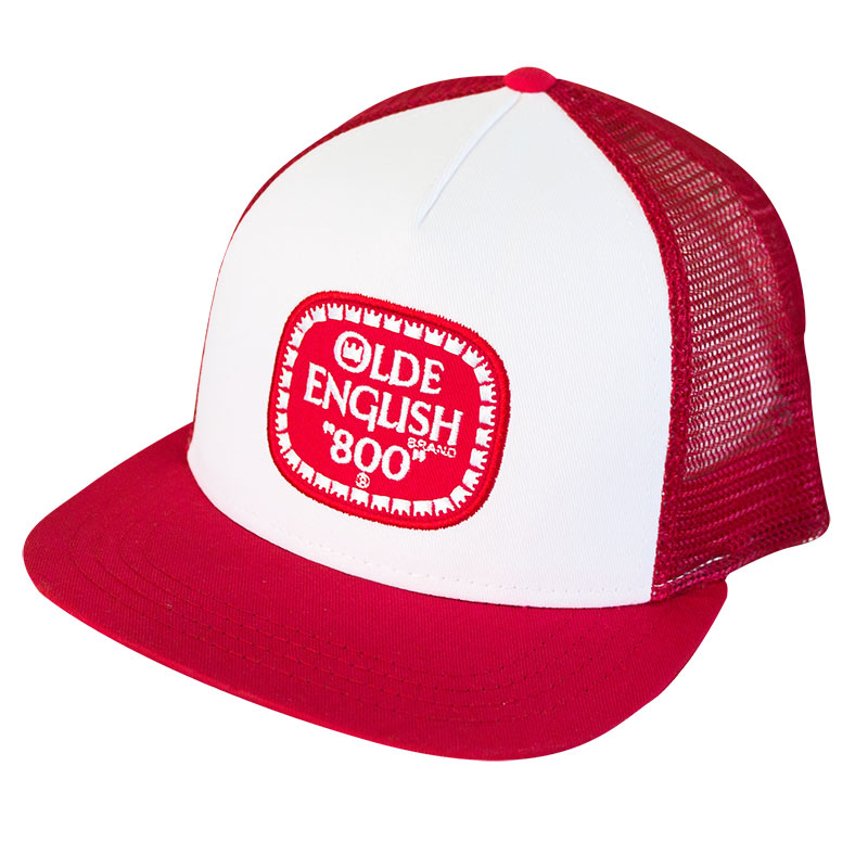 Olde English Red Mesh Trucker Hat Olde English Red Mesh Trucker Hat