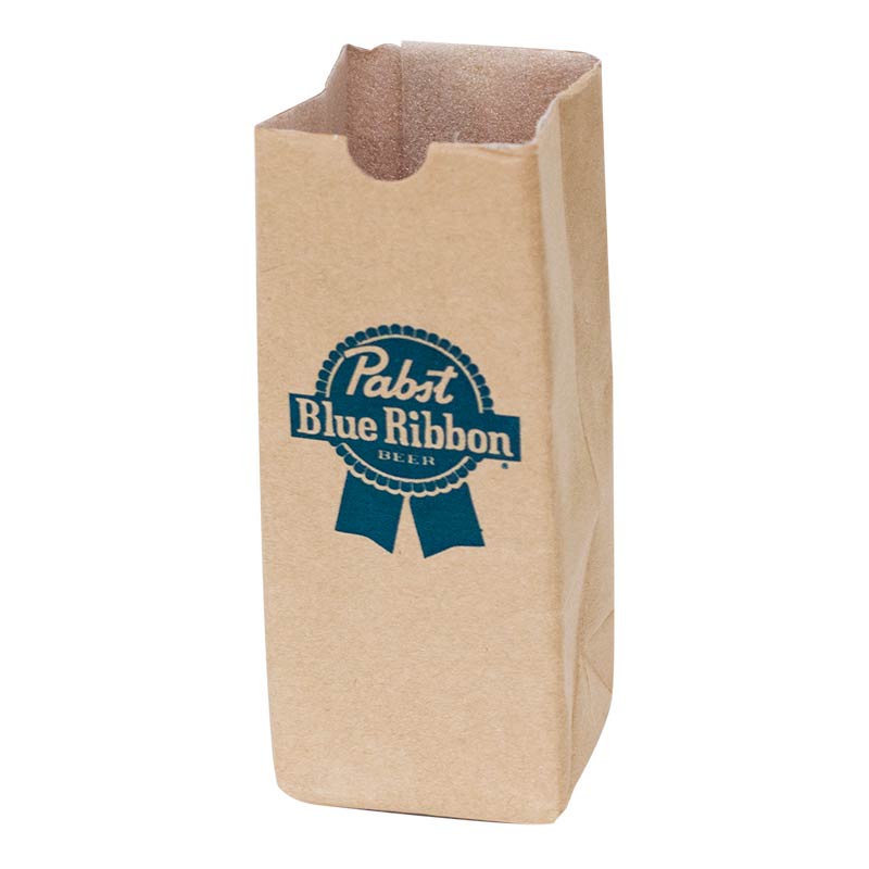 Pabst Blue Ribbon Brown Paper Bag Can Cooler
