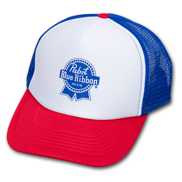Pabst Blue Ribbon (PBR) Trucker Hat - Red, White & Blue Pabst Blue Ribbon (PBR) Trucker Hat - Red, White & Blue