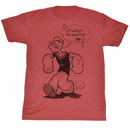 Popeye Sailorman Red T-Shirt