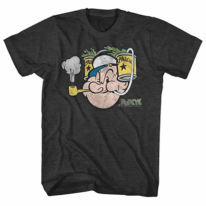 Popeye Spinach Black T-Shirt