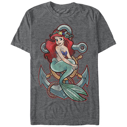 Disney The Little Mermaid Anchor Gray T-Shirt