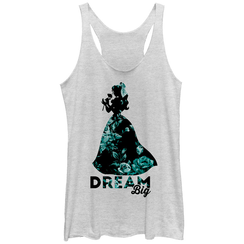 Disney Beauty And The Beast Dream Big White Juniors Tank Top Disney Beauty And The Beast Dream Big White Juniors Tank Top