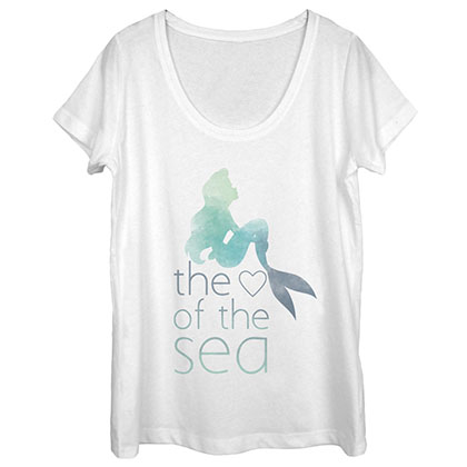 Disney The Little Mermaid Heart Of The Sea White Juniors T-Shirt