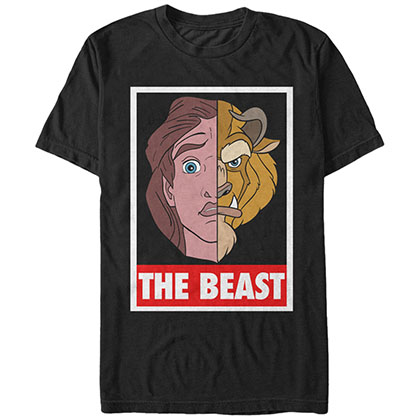 Disney Beauty And The Beast Split Black T-Shirt