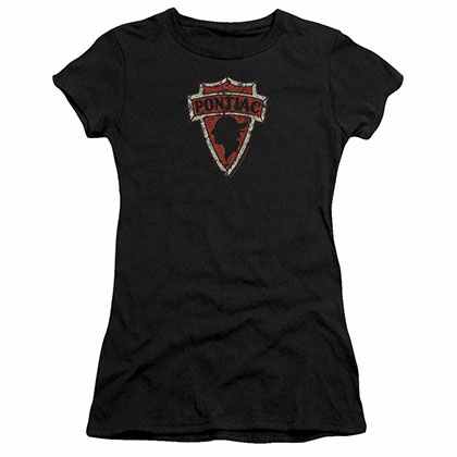 Pontiac Early Pontiac Arrowhead Black Juniors T-Shirt