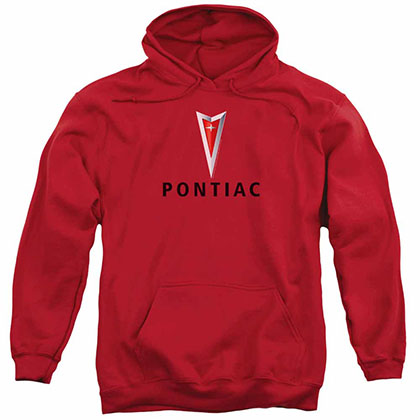 Pontiac Centered Arrowhead Red Pullover Hoodie