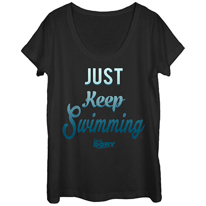 Disney Finding Dory Keep Swimming Black Juniors T-Shirt