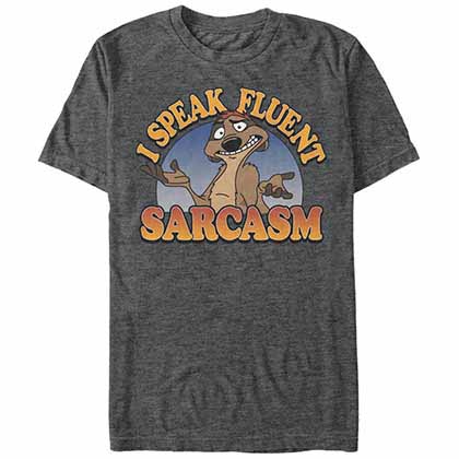 Disney Lion King Sarcasm Gray T-Shirt