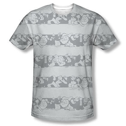 Popeye Group Stripes Sublimation T-Shirt